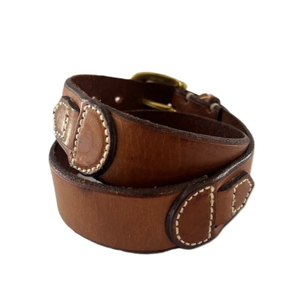 Banana Republic Brown Leather Belt with Brass Buckle - Picture 3 of 16